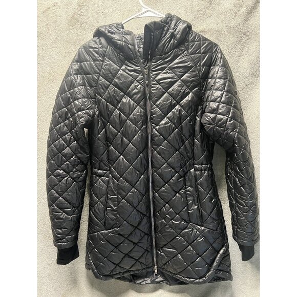 BCBGMAXAZRIA M Feather Free EC0-Friendly Fill Packable Black Puffer Jacket Coat - Picture 1 of 8